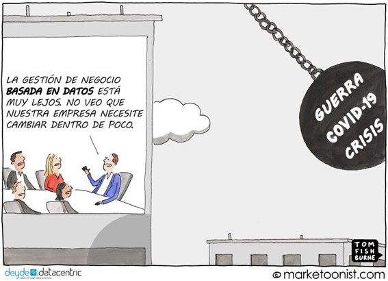 viñeta sobre el riego de no adaptarse
